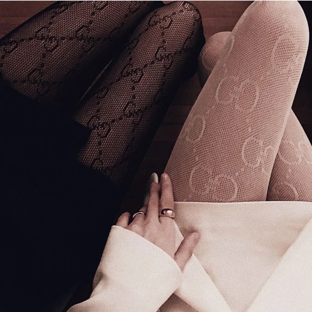 Mesh tights with GG logo